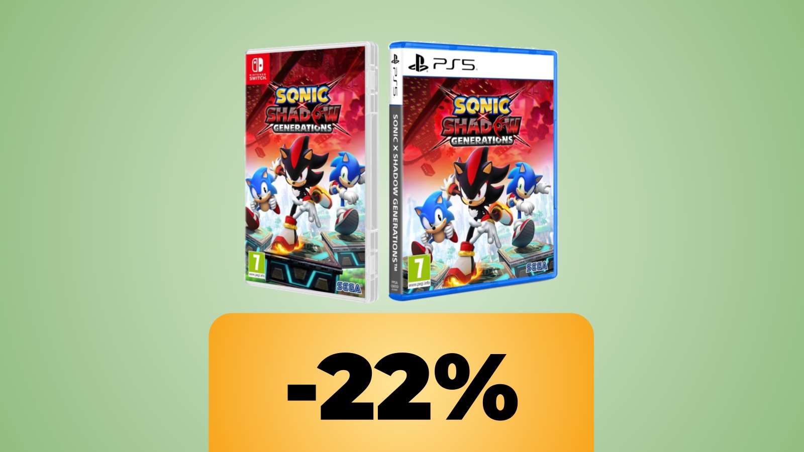 Le confezioni di Sonic X Shadow Generations e lo sconto di Amazon