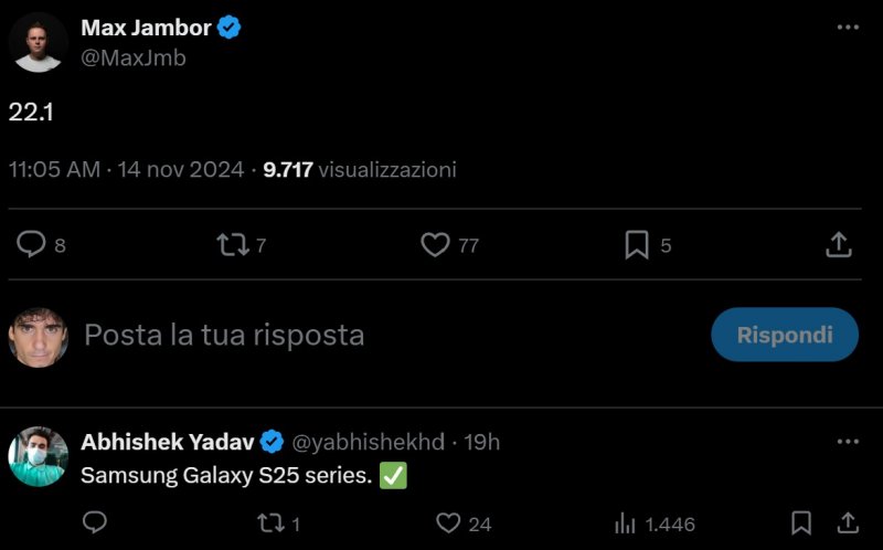 Il tweet di Max Jamber