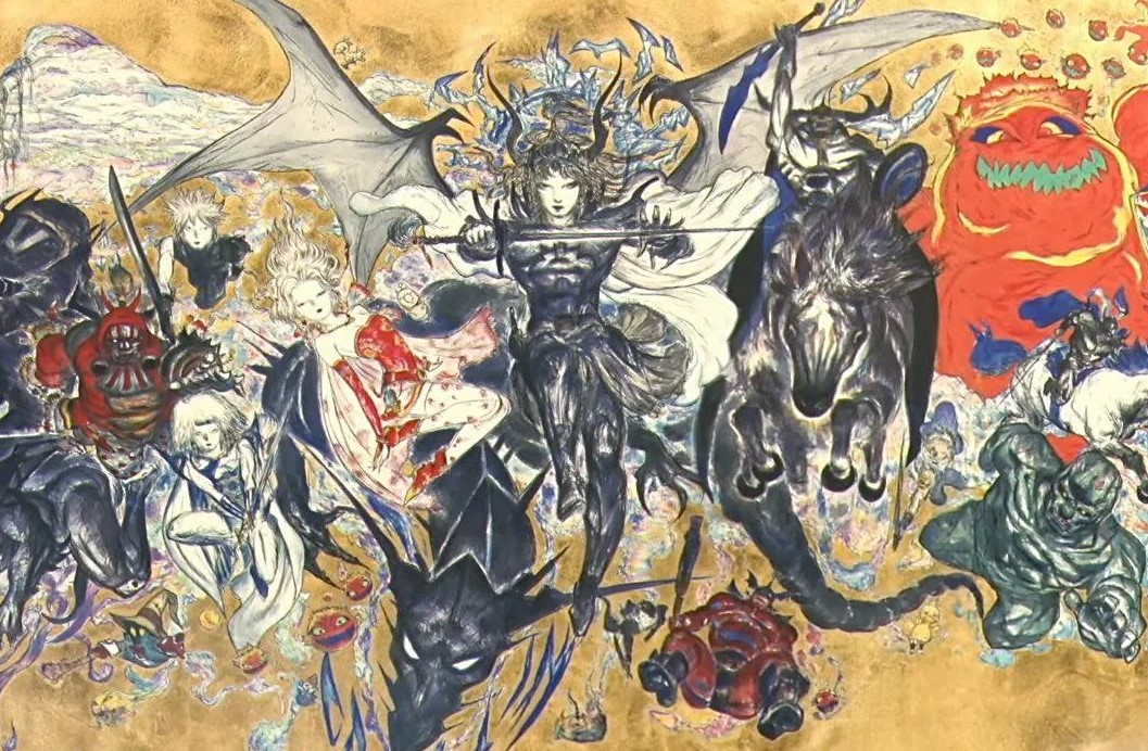 Illustrazione di Yoshitaka Amano per l'anniversario di Final Fantasy