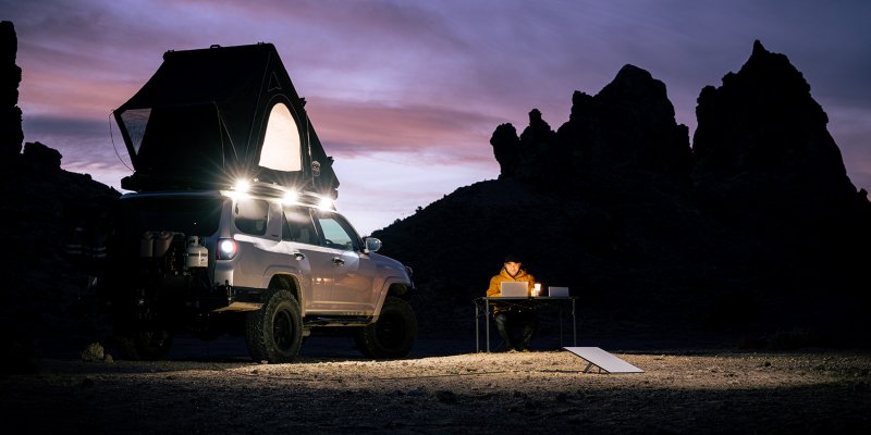 Starlink Mini in campeggio.