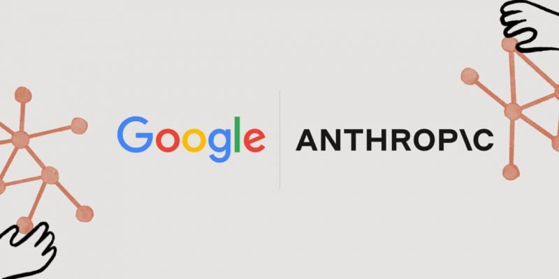 I loghi di Google e Anthropic. I loghi di Google e Anthropic.