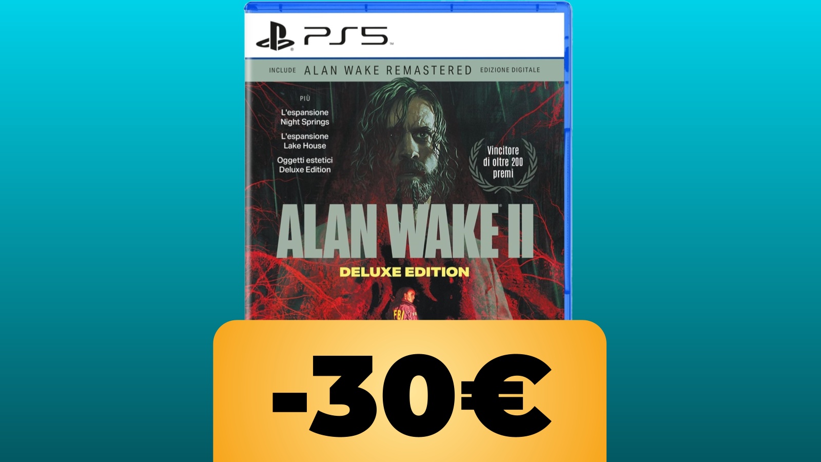 La confezione di Alan Wake 2 e lo sconto di Amazon