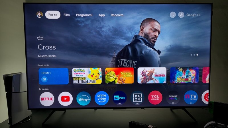La homepage del TV TCL 65T8B La homepage del TV TCL 65T8B