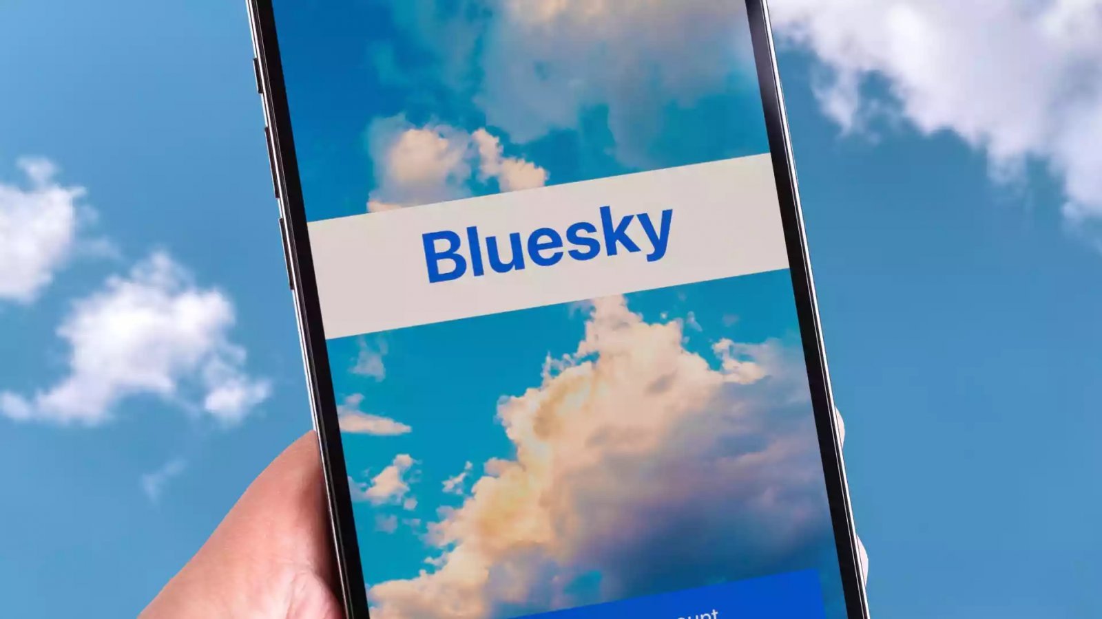 Il logo Bluesky su uno smartphone