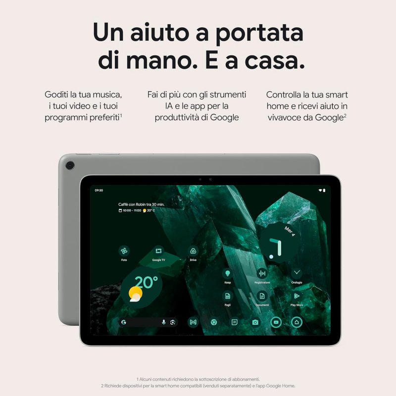 Alcune delle feature del Google Pixel Tablet.