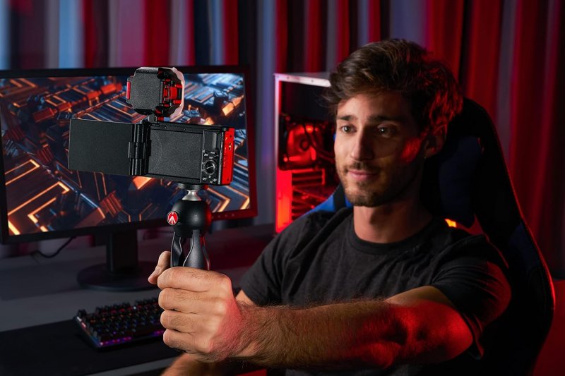 Il mini treppiede in azione.