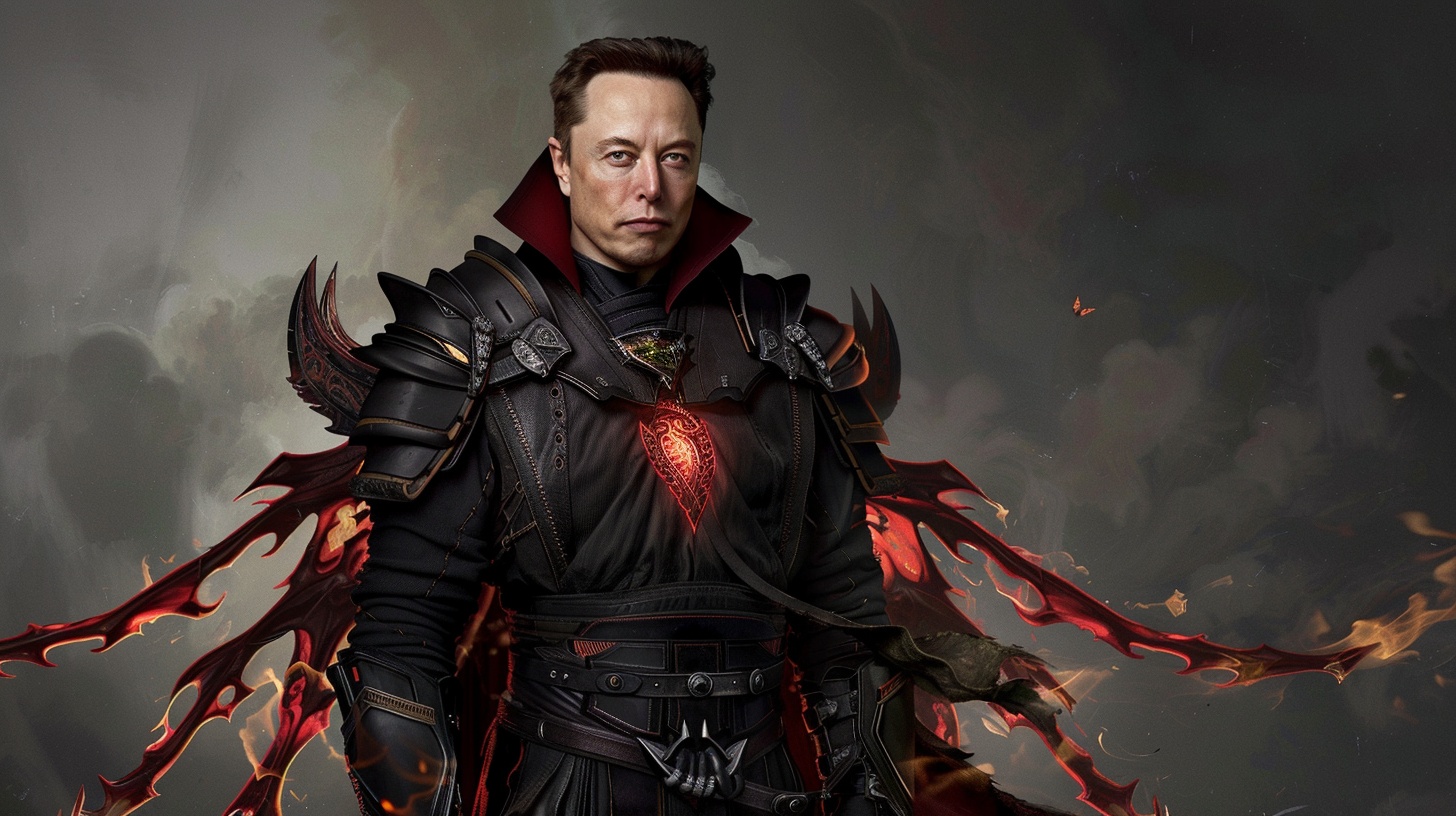 Elon Musk come personaggio di Diablo 4