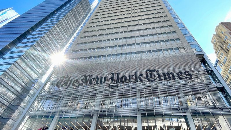 La facciata della sede del New York Times