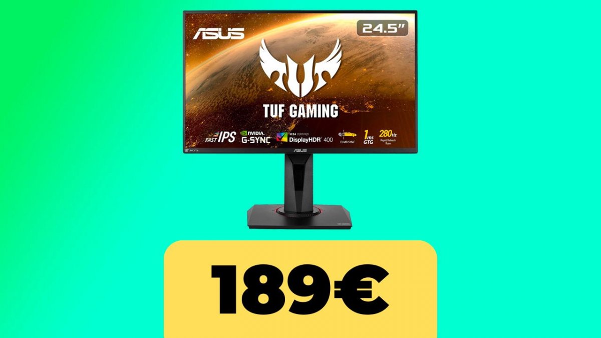 Il monitor ASUS TUF Gaming VG259QM è in forte sconto per il Black Friday di Amazon