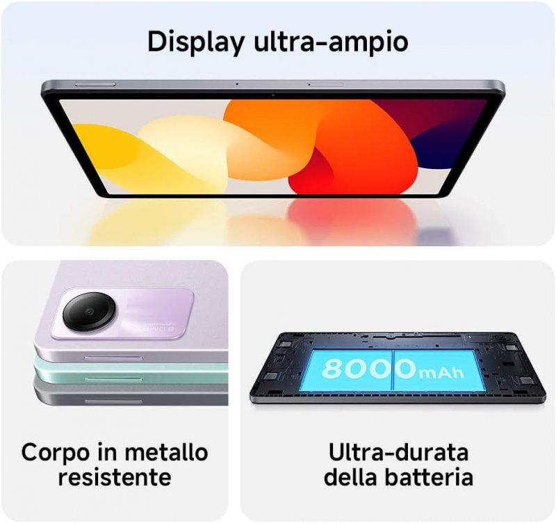 Alcune caratteristiche del tablet. Alcune caratteristiche del tablet.