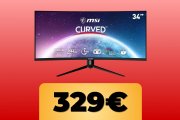 MSI Optix MAG342CQR: Monitor Gaming Curvo 34" in offerta su Amazon per il Black Friday