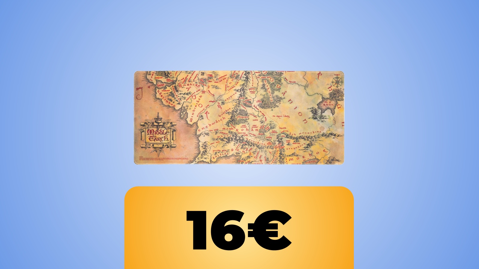 tappetino per mouse XXL a tema mappa de Il Signore degli Anelli e il prezzo su Amazon