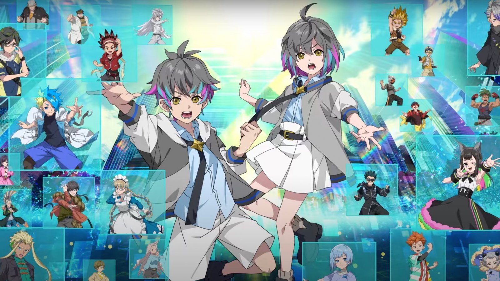 Sheer in versione maschile e femminile, protagonisti di Beyblade X Xone