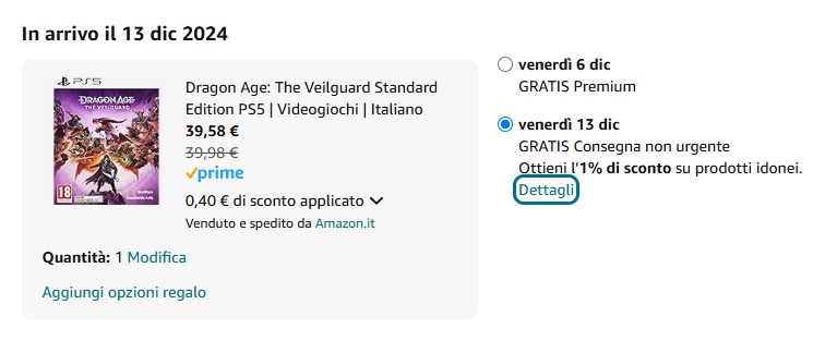 Un esempio di sconto. Un esempio di sconto.