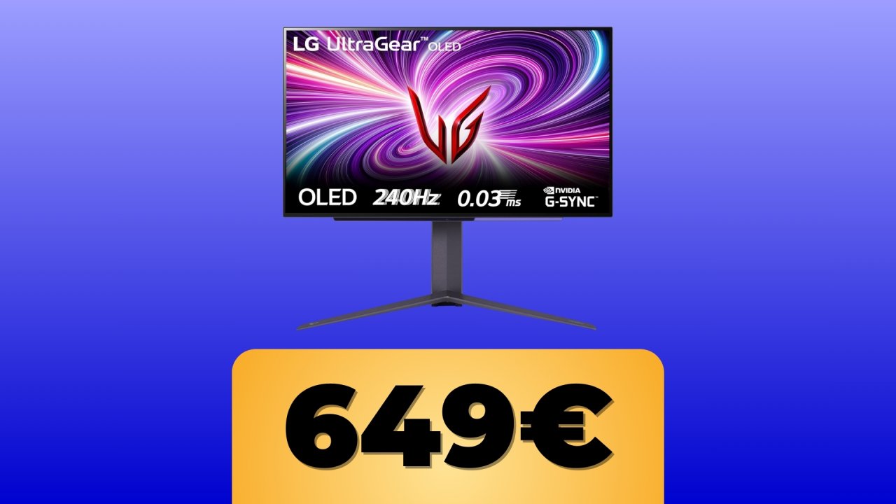 LG UltraGear OLED 27GS95QE Monitor Gaming 27" in offerta su Amazon Italia