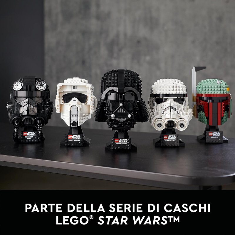 I vari caschi LEGO a tema Star Wars