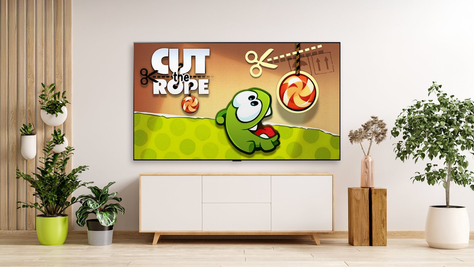 Il gioco Cut The Rope su tv LG