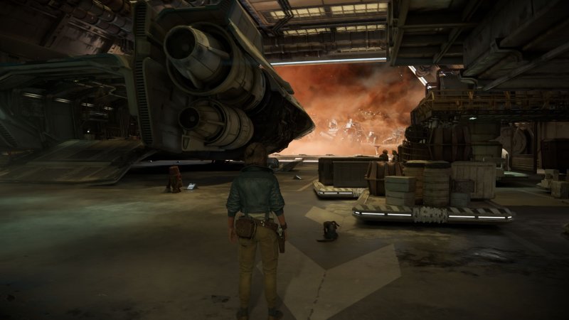 Il boccaporto di una stazione in Star Wars Outlaws: Wild Card