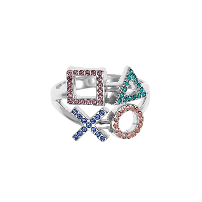 Un'idea sicuramente originale è un anello con i loghi PlayStation pieno di brillanti