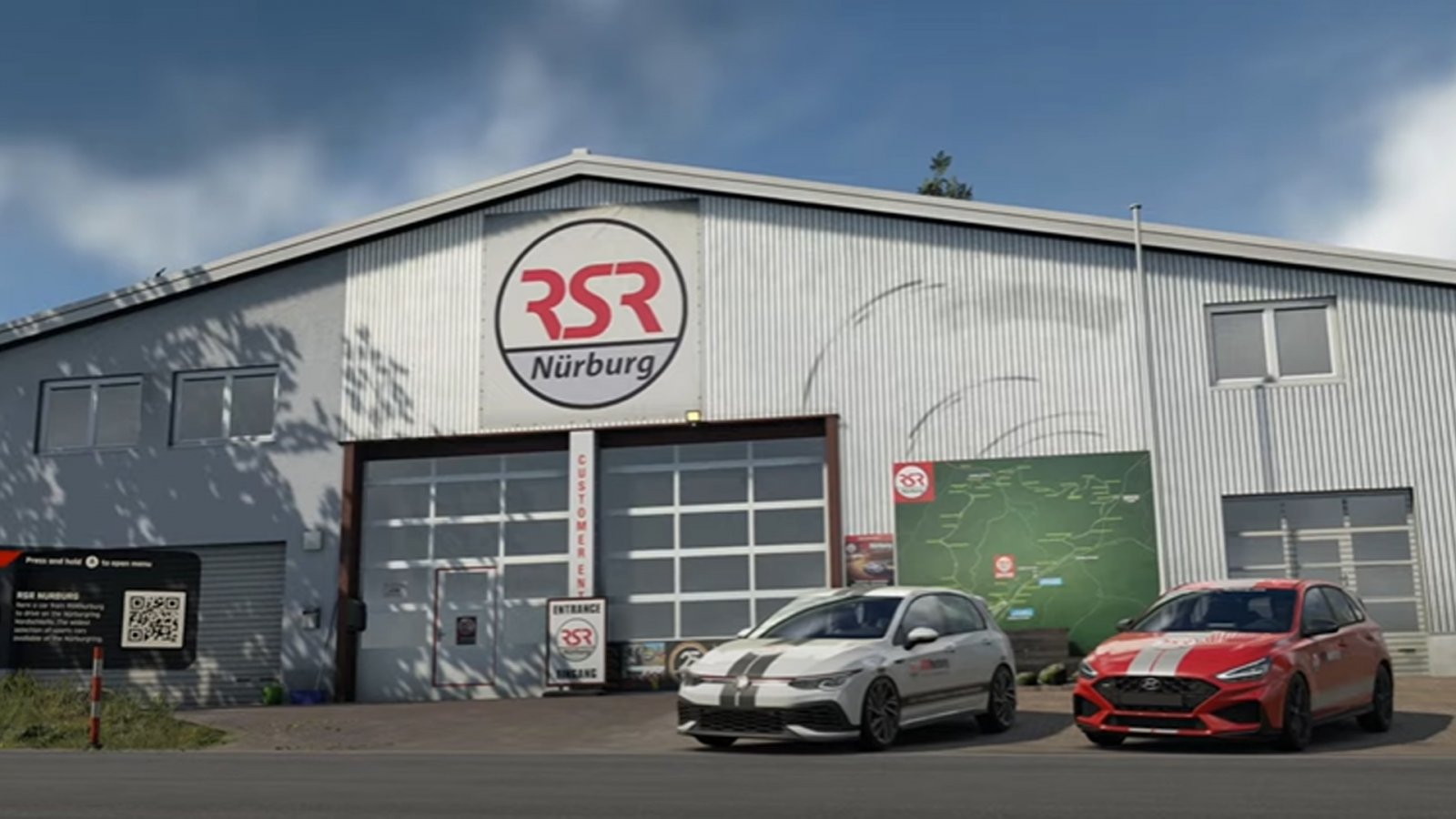 Un'immagine dalla mappa di Eifel di Assetto Corsa EVO