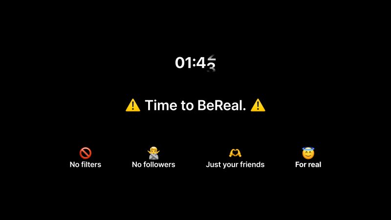 I valori di BeReal. I valori di BeReal.