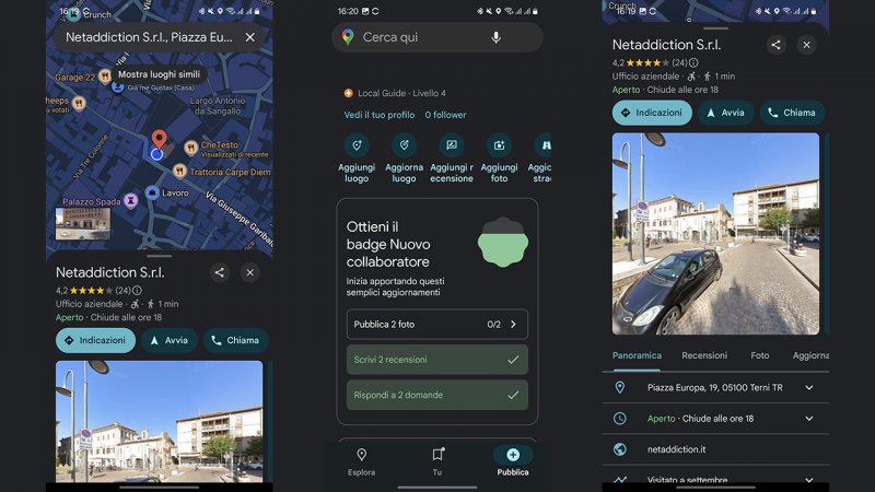 La nuova interfaccia verde acqua di Google Maps La nuova interfaccia verde acqua di Google Maps