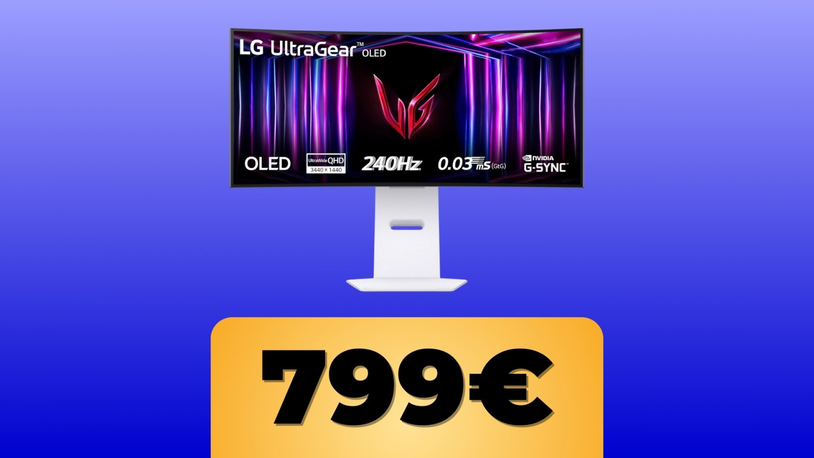 Il monitor LG UltraGear OLED 34GS95QE e lo sconto Amazon