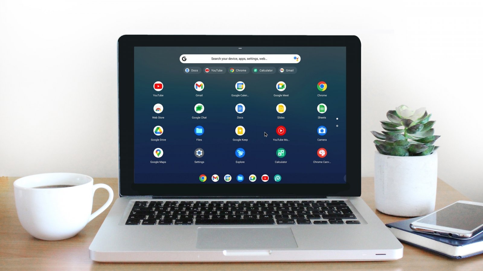 Un laptop con Chrome OS