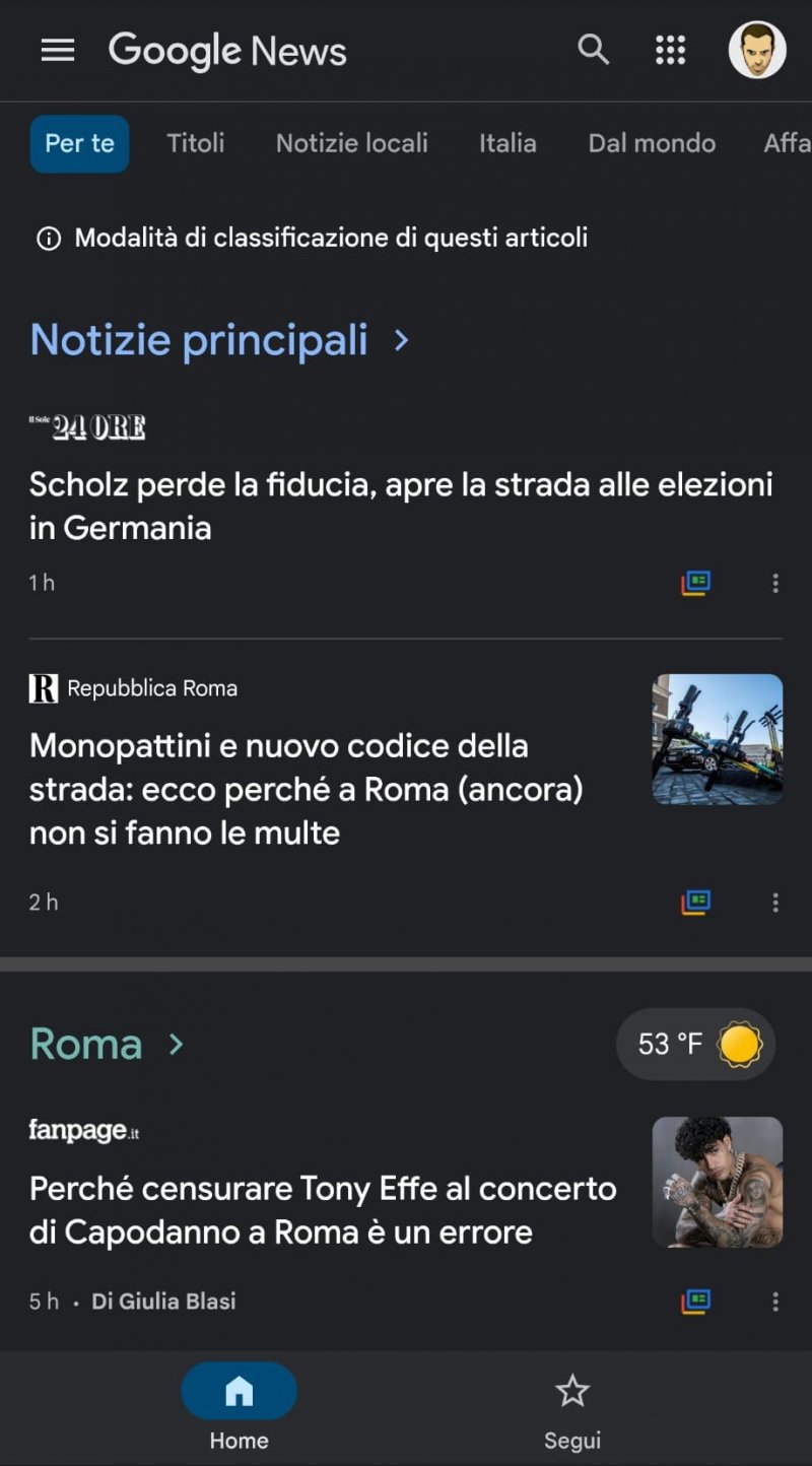 Il nuovo Google News.