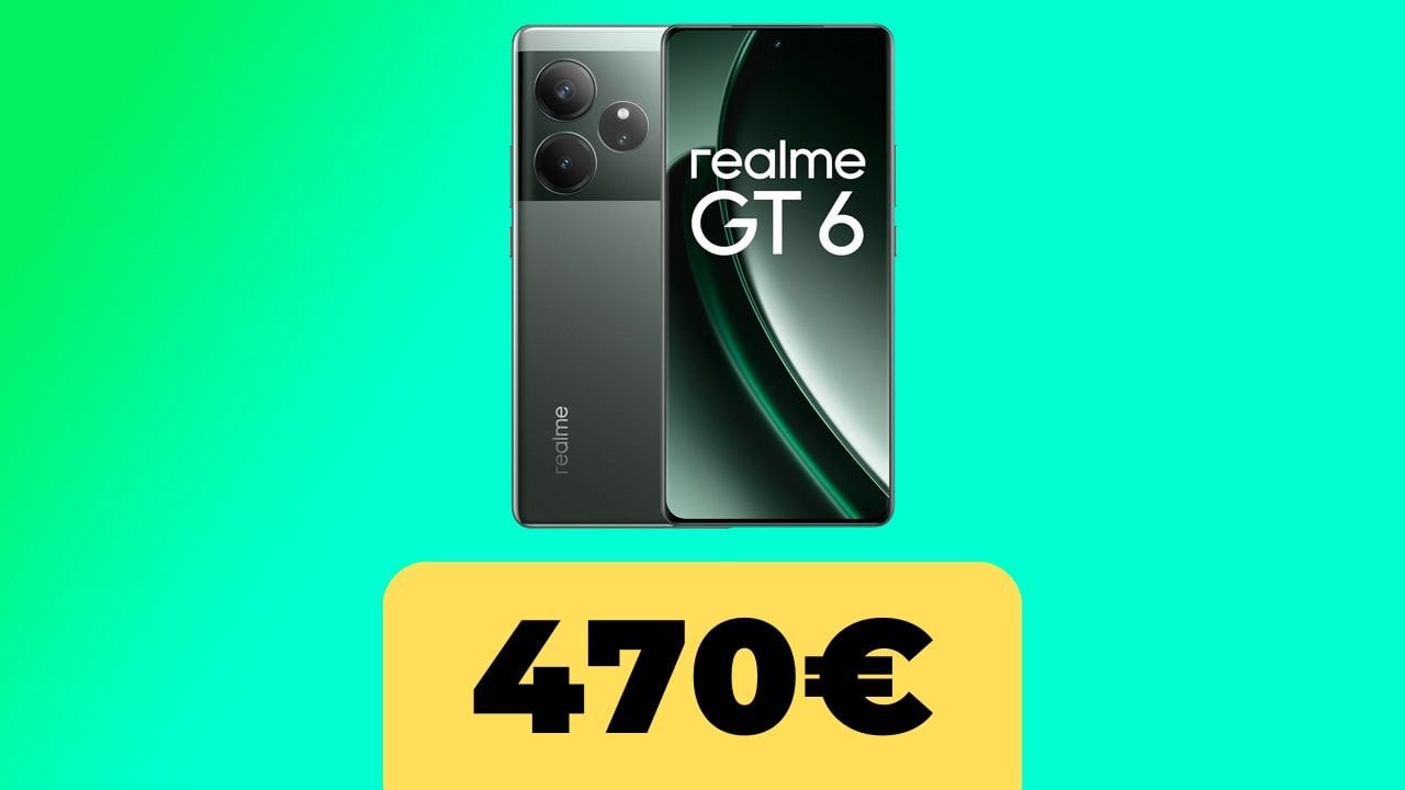 realme GT6, lo smartphone arriva al minimo storico su Amazon Italia