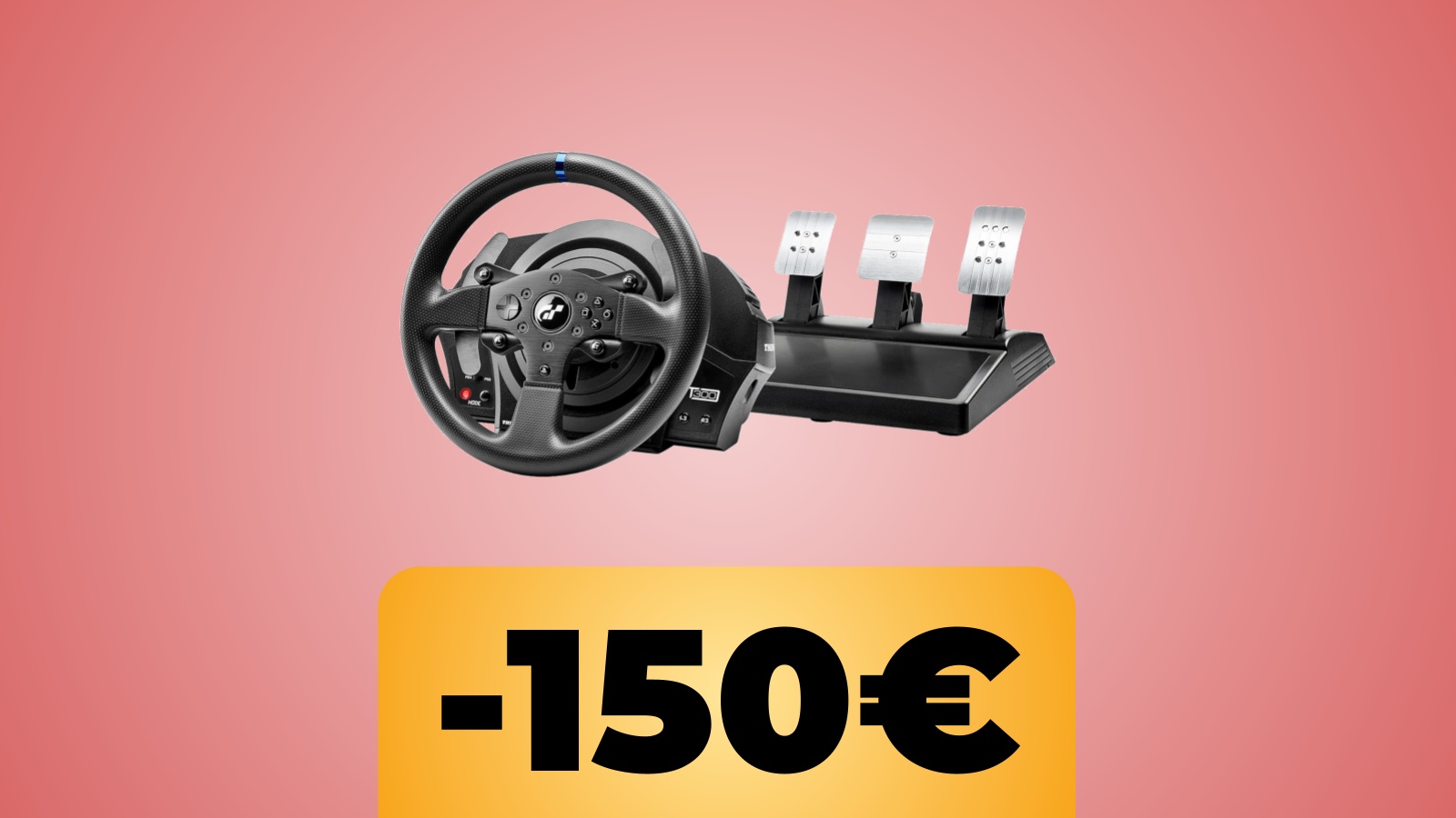 volante da corsa e pedaliera THRUSTMASTER T300 RS GT e lo sconto di Amazon