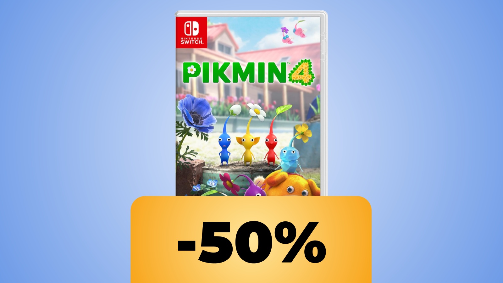 La confezione di Pikmin 4 e lo sconto di Amazon
