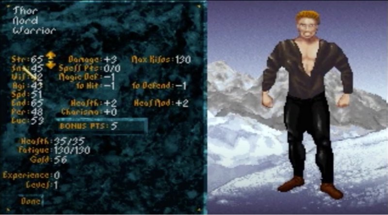 La serie The Elder Scrolls è ben nota per l'ottima creazione del proprio personaggio, ma nei primi capitoli il focus era soprattutto su Razze e Abilità