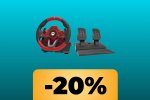 Il set di volante e pedaliera Hori Pro Deluxe per PC e Nintendo Switch è in sconto su Amazon Italia - Notizia