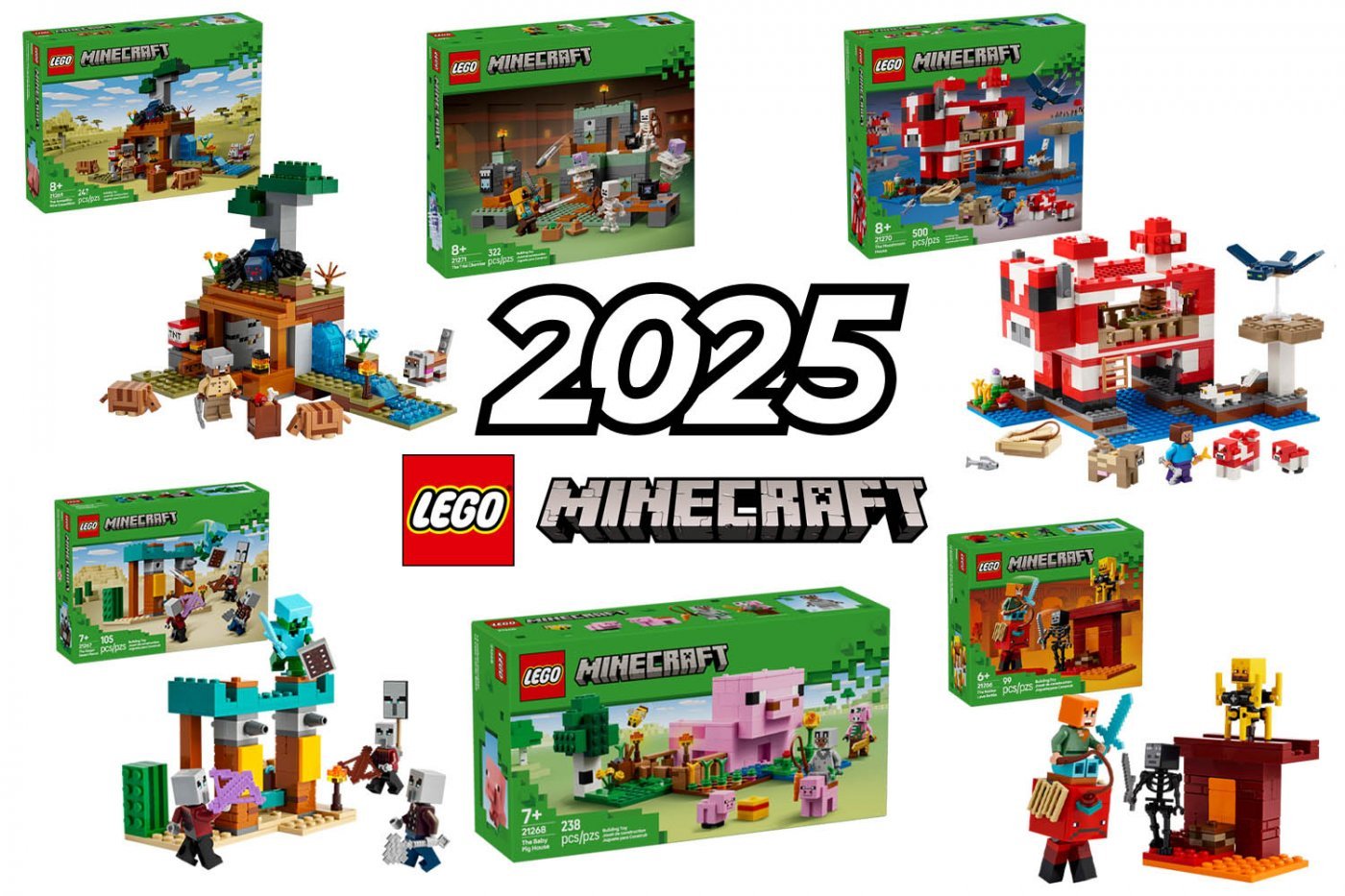 LEGO Minecraft ha sei nuovi set in arrivo sul mercato all'inizio del