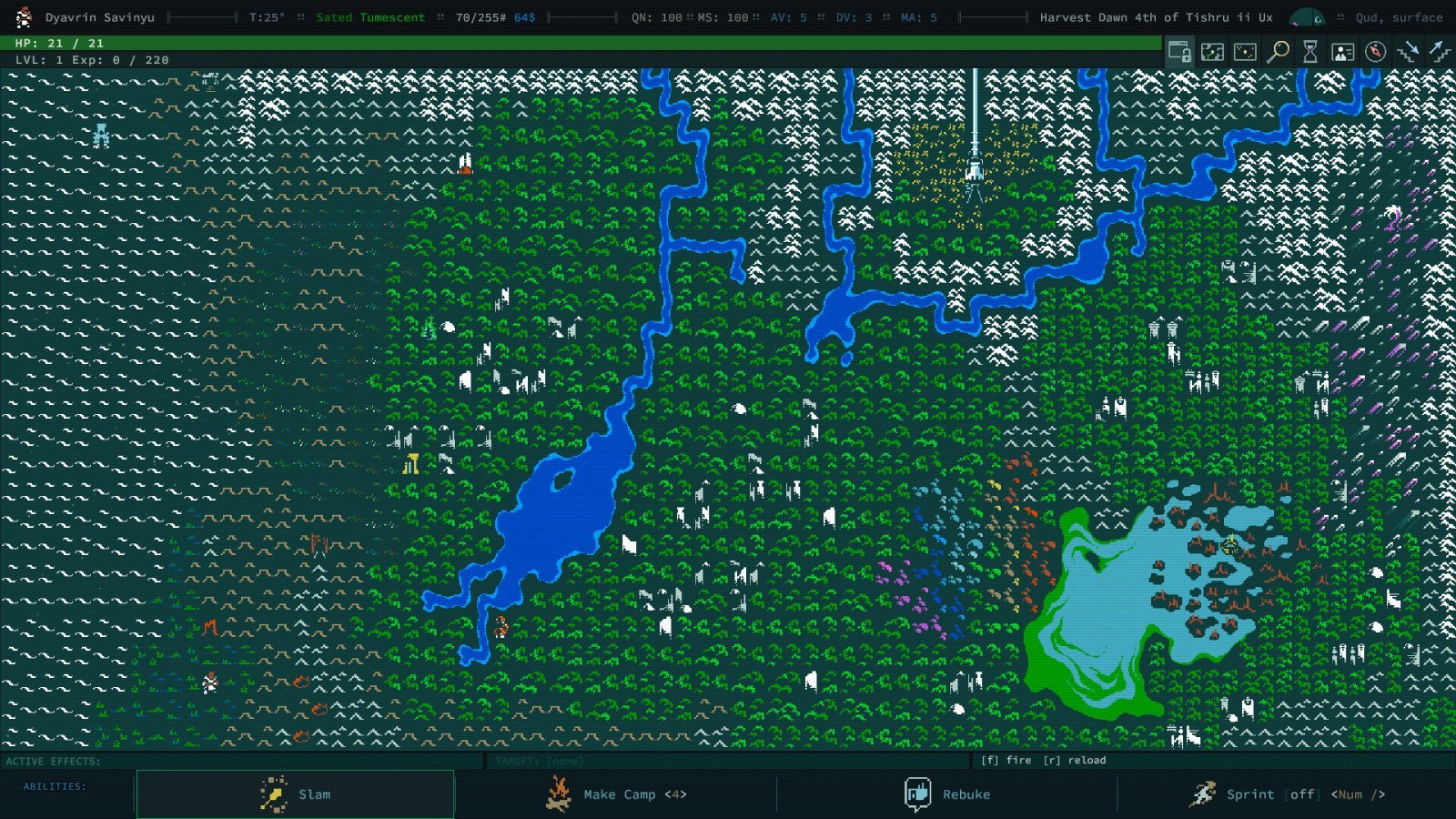 Un'immagine di Caves of Qud