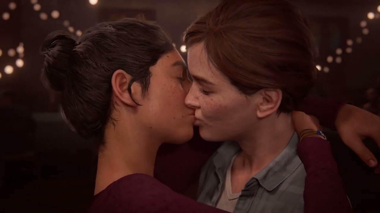 Dina e Ellie che si baciano in The Last of Us Parte 2