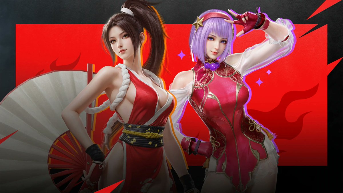 Mai Shiranui e Athena di The King of Fighters in Naraka: Bladepoint