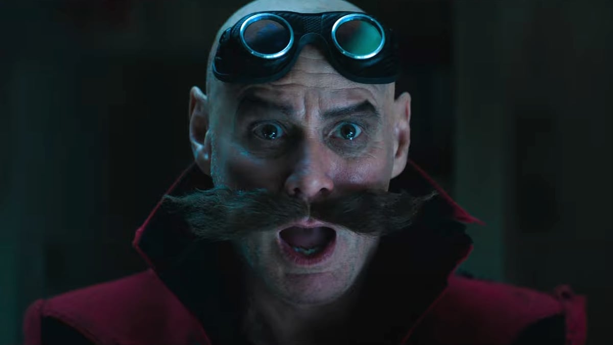 Jim Carrey nel ruolo di Robotnik in Sonic the Hedgehog