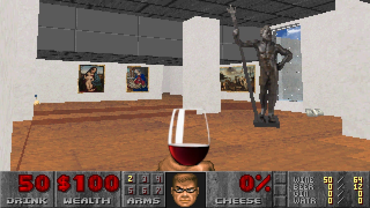 Un bicchiere di vino di DOOM: The Gallery Experience