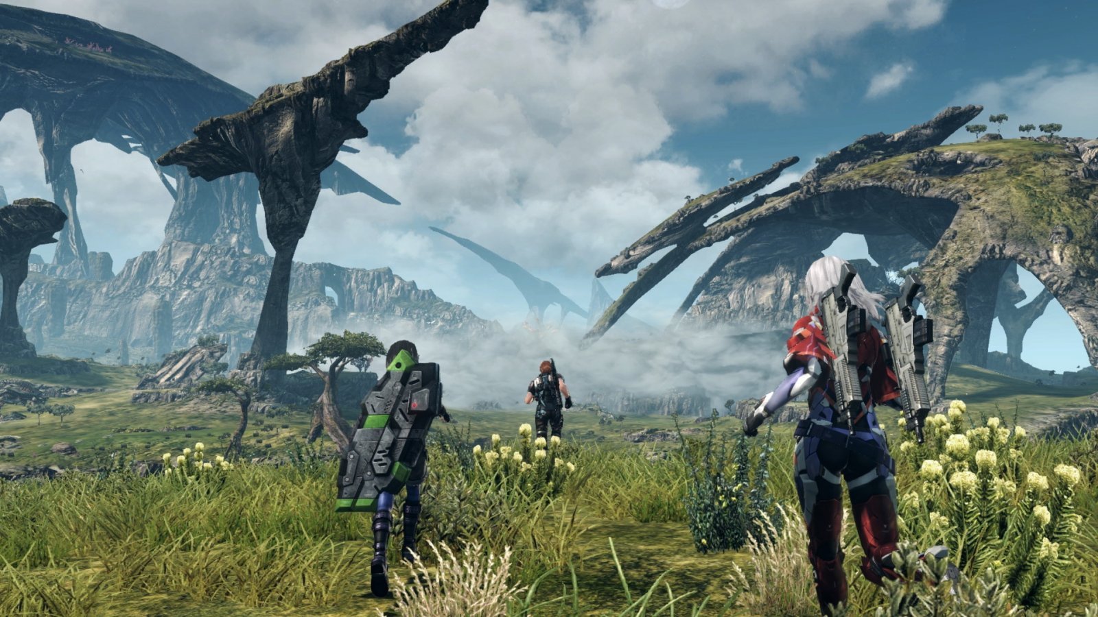 Uno degli ampi scenari aperti di Xenoblade Chronicles X: Definitive Edition