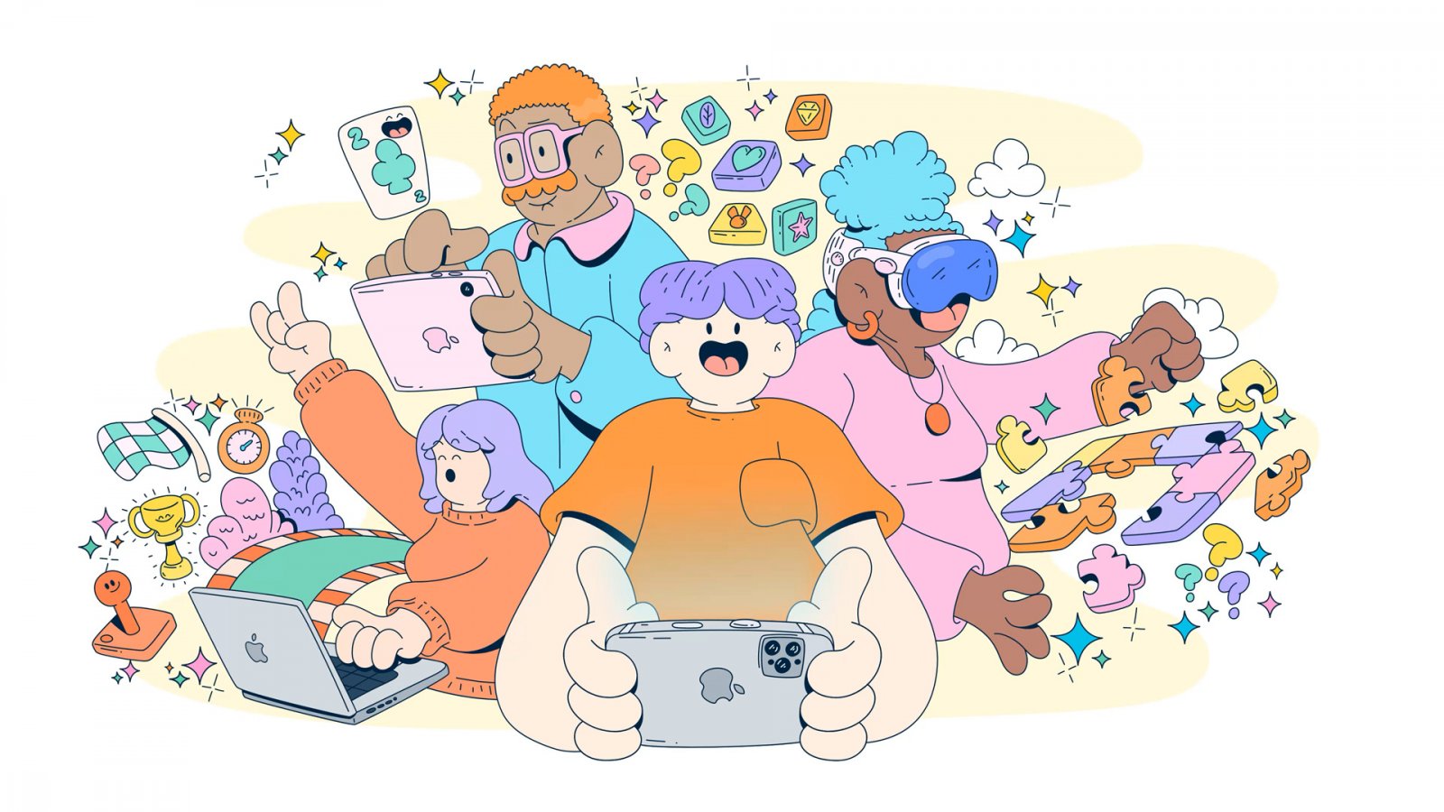 Un'illustrazione di Apple Arcade