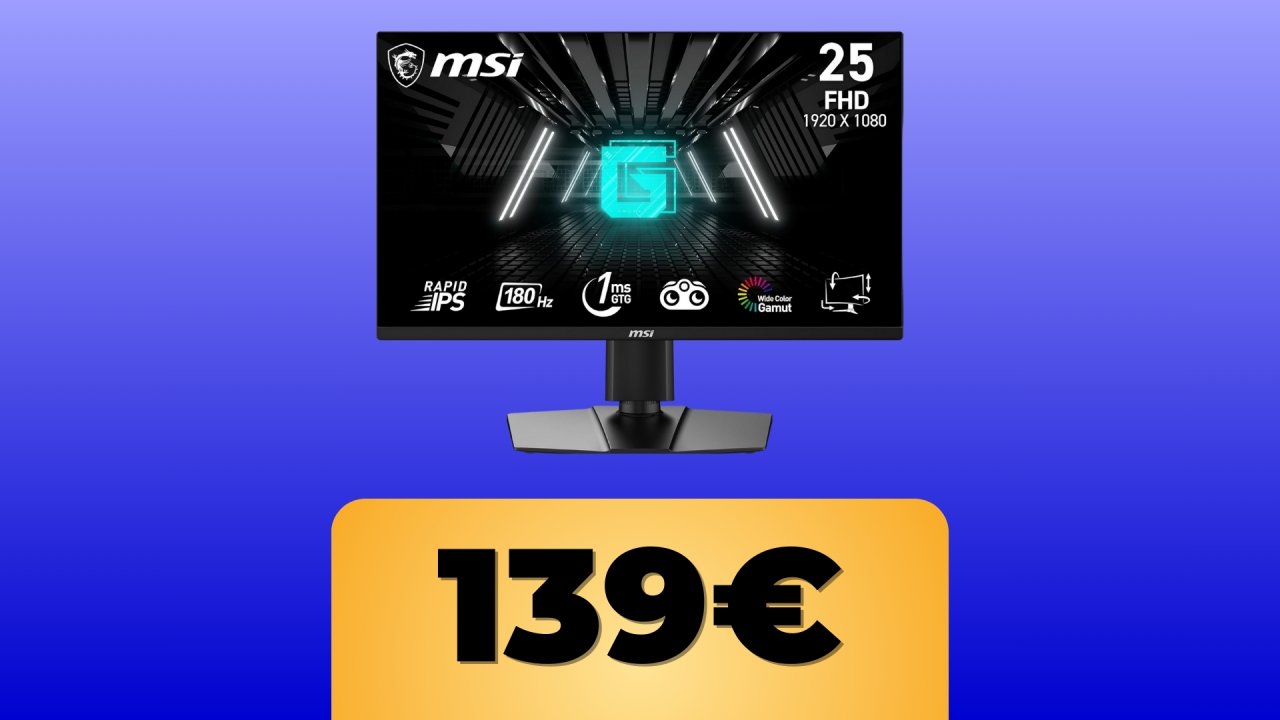 Il monitor MSI G255PF E2 FHD 180Hz è disponibile in sconto su Amazon