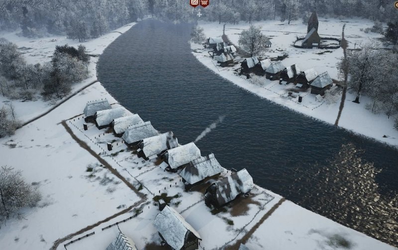 La nuova mappa innevata di Manor Lords