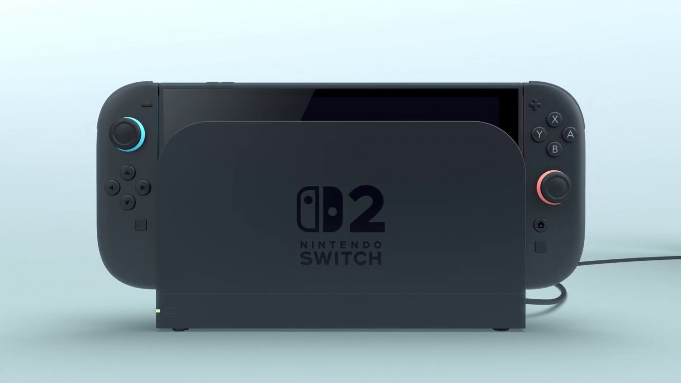 Nintendo Switch 2 dentro il suo dock