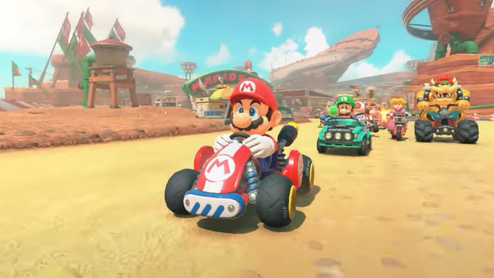 Super Mario in Mario Kart 9