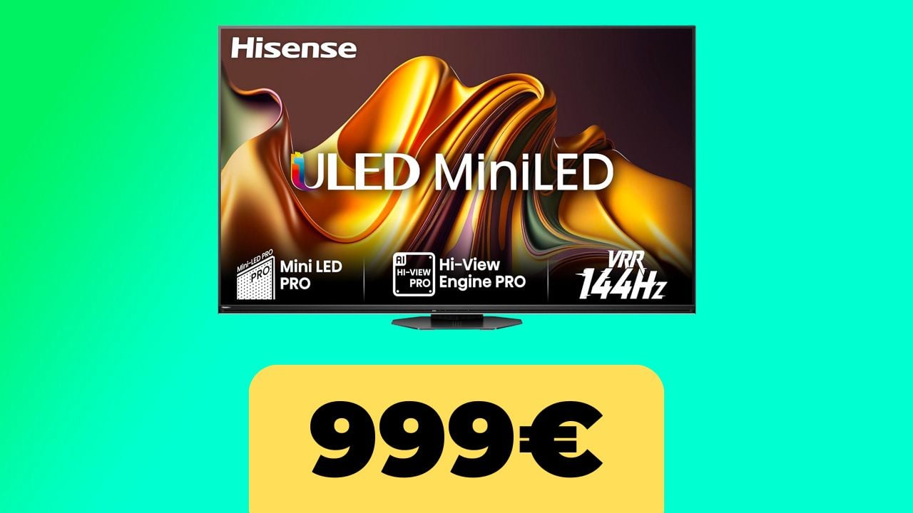 La TV Mini-LED 4K Hisense 65'' è al minimo storico su Amazon Italia