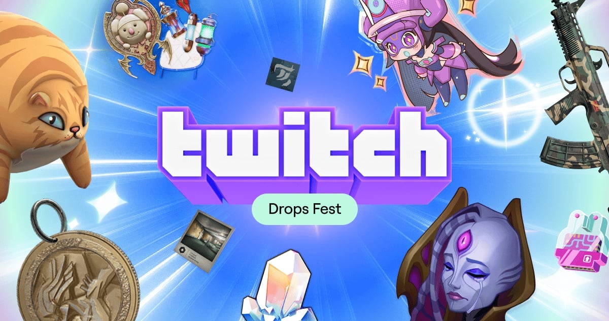 Twitchは、Drops Fest 2025中にライブを視聴した人に多数のゲームのコスメティックスと通貨をプレゼントします