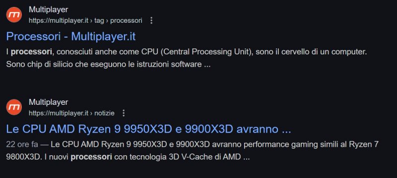 Un esempio di breadcrumbs