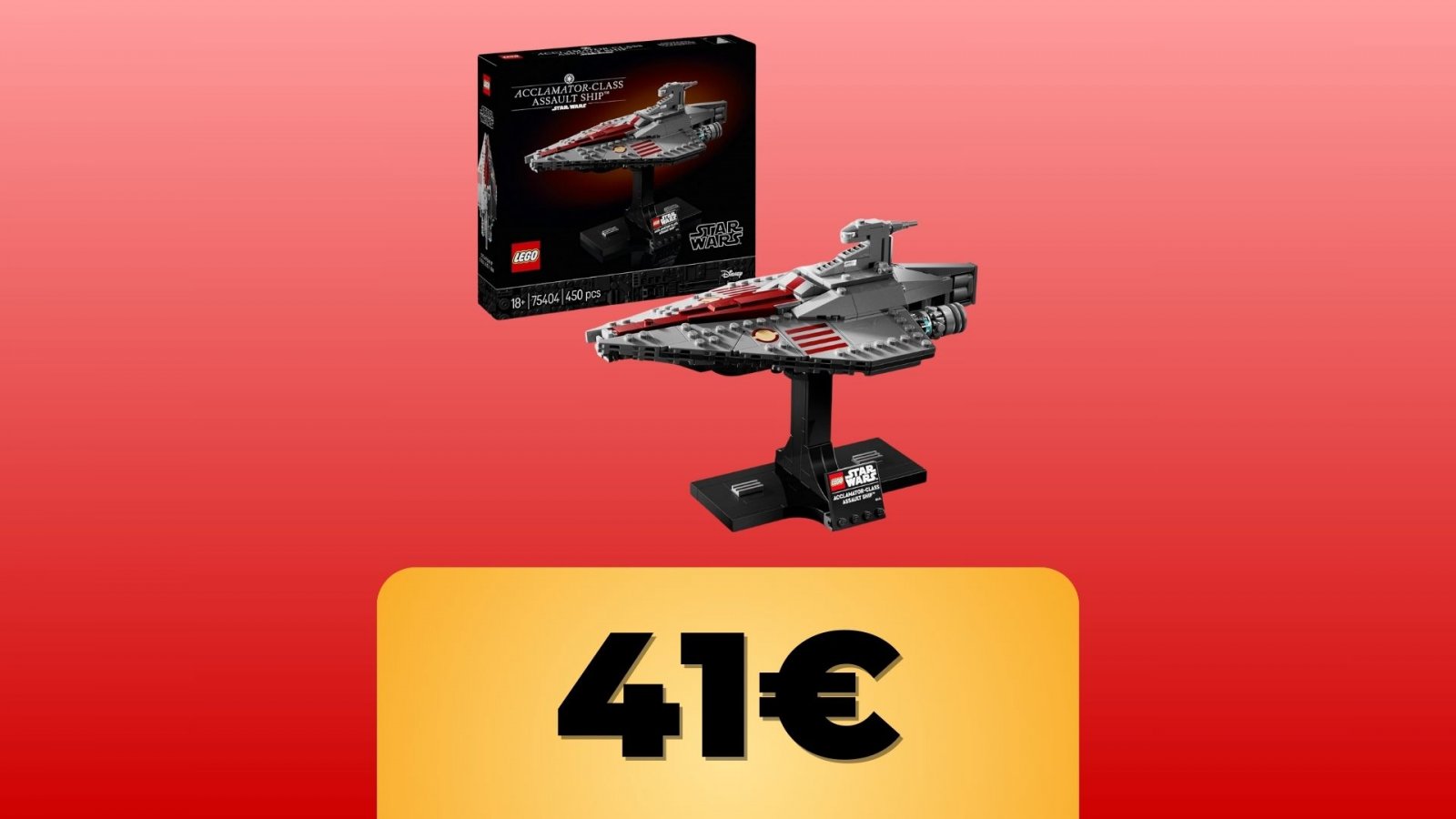 Il LEGO della nave d'assalto Acclamator e lo sconto